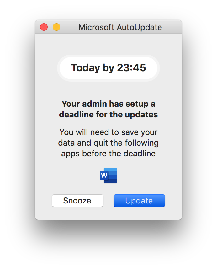 turn off microsoft autoupdate mac alert